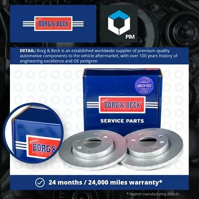 2x Brake Discs Pair Solid Front 247mm BBD4098 Borg & Beck Set 169014 4246R9 New • £32.80