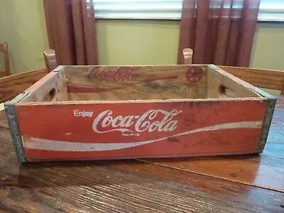 Wooden Red Coca Cola Coke Soda Pop Bottle Crate Carrier Case • £19.29
