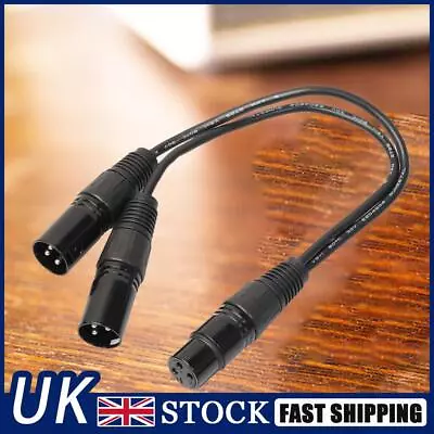 3Pin XLR Female Jack To Dual Male Plug Splitter Wire Professional For Microphone • £7.19