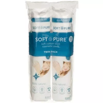 Soft & Pure Cotton Wool Make Up Remover Pads Case Of 12 X Packs Of 200 (2400) • £17.95