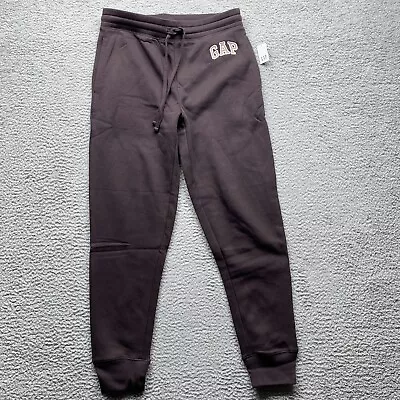 Gap Mens Pants Large Brown White Spell Out Sweat Pants Fleece Outdoors Joggers • $20.99