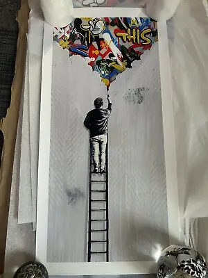 MARTIN WHATSON The Crack Stamped & Unsigned Print 50cm X 25cm • £229
