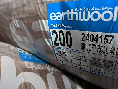 £219.99 • Buy Knauf Earthwool  200mm Loft Insulation Rolls X 10