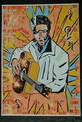 Elvis Original A4 Canvas Art Print • $15