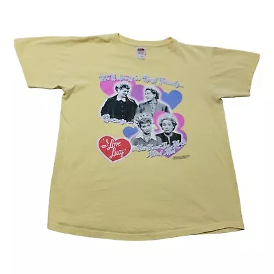 2005 I Love Lucy T-Shirt Yellow Adult Size Large Short Sleeve Best Friends • $21.95