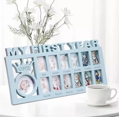 Baby Shower Gift  Baby First Year Photo Frame.birthday Gift Baby Boy Baby Girl • £18