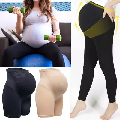 Womens Soft Comfortable Maternity Pregnancy Leggings Compression Pregnancy Pants • £14.79