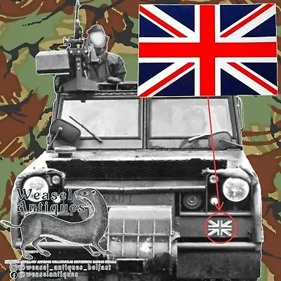 Original 1980s British Army Landrover Tank APC Union Jack Flag Decal Sticker • £7.85