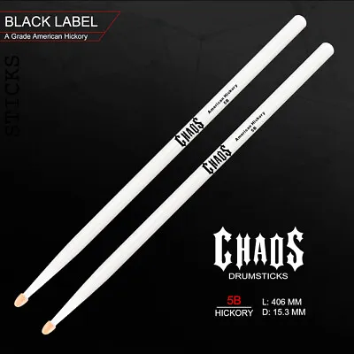 $24 • Buy Drum Sticks Chaos 5b Drumsticks – Chromatics White Drum Sticks American Hickory