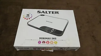 Salter Digital Kitchen Scale Mini Max 5kg Weighing Scale Easy Clean Platform • £18.99