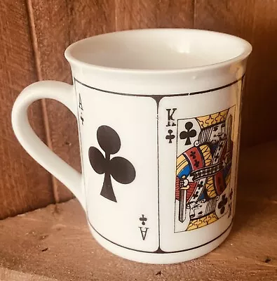 Vintage’ Lot Of 3 Poker Royal Flush Playing Cards Coffee Mugs / Cups 3 X 3.5 • $14.44