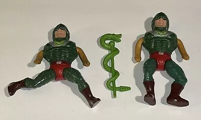 Vintage Lot (2) King Hiss W/Snake Sword 1985 He-Man Masters MOTU Mattel Figures • $40.99