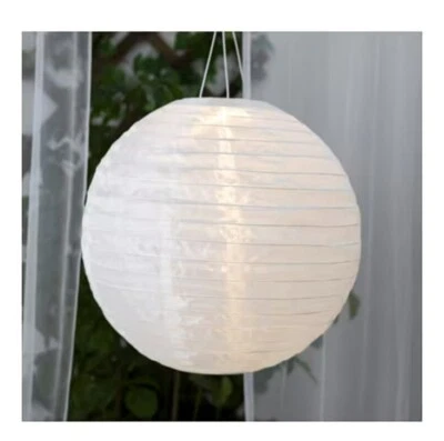 $24 • Buy IKEA Solvinden Paper Solar Powered 9  Outdoor Lantern For Walkway, Porch, Patio