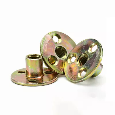 £1.55 • Buy M8 M10 Carbon Steel T Nuts Round Flat Hole Tee Spot Slab Screw Color Zinc Metric