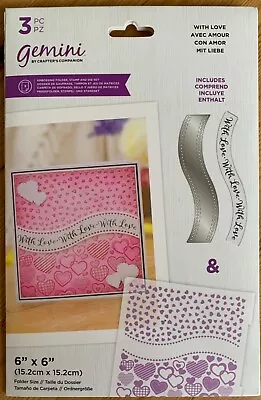 With Love Embossing Folder Die And Stamp Set - Crafters Companion • £3.50