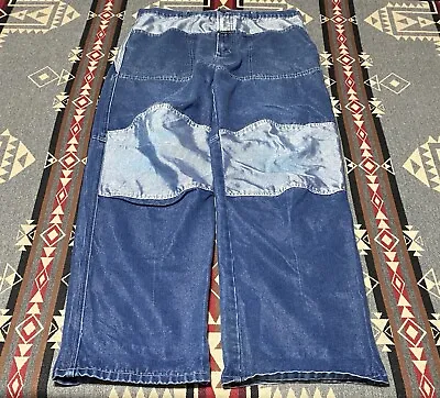 Marithe Francois Girbaud Mens Sz 38 (37x34) Baggy Wide Leg Jeans Vtg 90s Blue 65 • $98.96