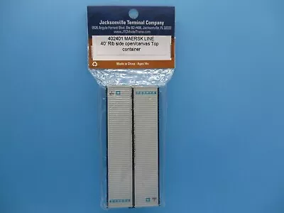 Jtc 40' N Scale Corrugated Rib Side Open/canvas Top Containers (2) - Maersk Line • $29.95