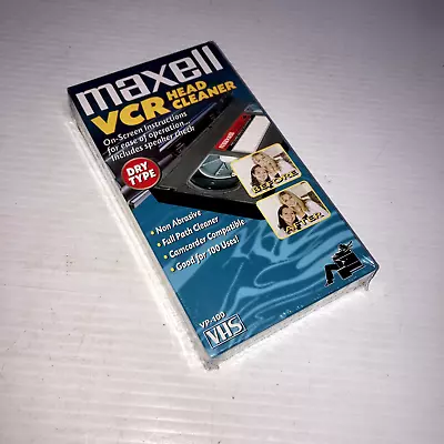Maxell VP-100 VCR Head Cleaner Tape Dry Type  Brand New Sealed • $16.75