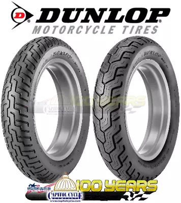 Dunlop D404 Front And Rear Tire Set 100/90-19 And 130/90-16 Blackwall - 2 Tires • $226.13