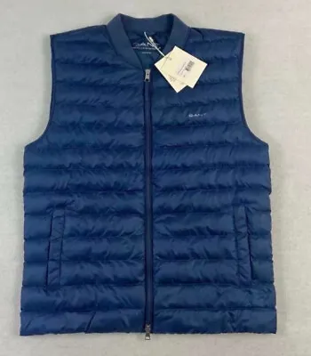 RRP £185 GANT LIGHT PADDED BOMBER VEST - Gilet Jacket Size Large • £89.99