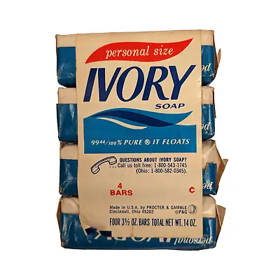 4 Pack Of Vintage Ivory Soap Bars 3.5 Oz Bars 14 Oz Total • $9.98