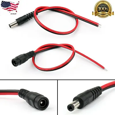 DC Power 5.5x2.1mm Male Female Plug Pigtail Cable Tinned For Laptop Adapter US • $2.99