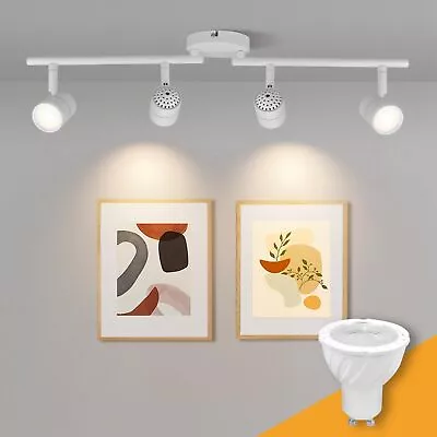 Replacement 4 Light Track Lighting Fixtures Ceiling Flexible Rotatable MR16 G... • $84.71