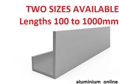 ALUMINIUM CHANNEL UNEQUAL  U  PROFILE  13mm And 20mm Internal Measurements  • £16.72