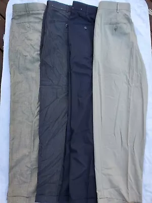 Lot Of 4 - Textures By Natural Issue Dress Pants Mens Size 34x30 Cuffed Pant Leg • $39.99
