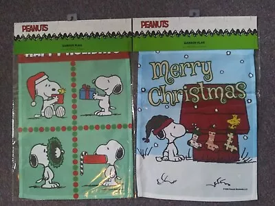 Peanuts Snoopy & The Gang Holiday/Christmas Decorative Mini Garden Flag CHOOSE 1 • $16.50