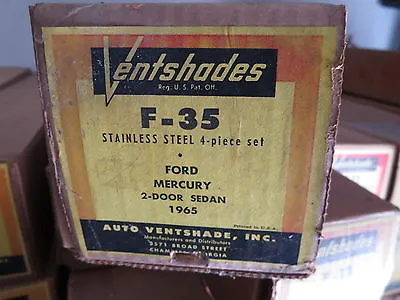 $69.99 • Buy Ventshades F-35, 1965 Ford Or Mercury 2-door Sedan, NOS Never Used, RARE