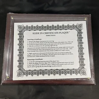 11x13.5 Document/Diploma/Certificate Slide In Frame/Plaque  For 8.5x11 Documents • $8.50