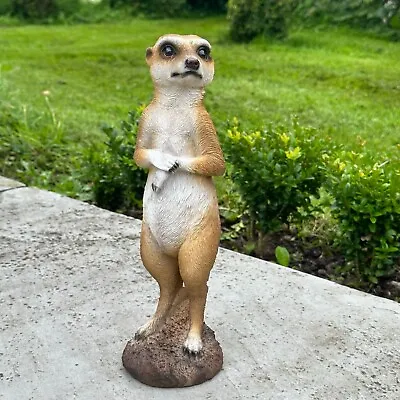 Meerkat Ornament Figurine 31cm Realistic Home Or Garden Decoration Animal Lover • £15.95