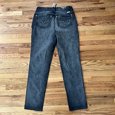 NWT. Embellished Jeans Bejeweled Pockets Sz 18 Black Gray Vault Denim Project • $5.25