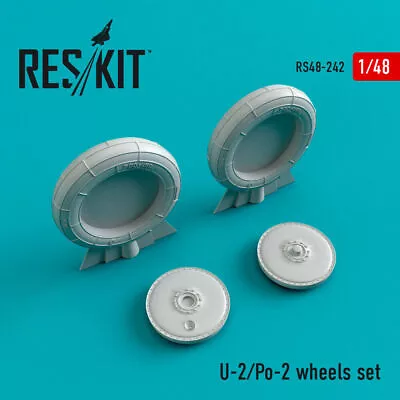 Reskit RS48-0242 - 1/48 U-2/Po-2 Wheels Set Scale Model Resin Detail Kit • $16.99