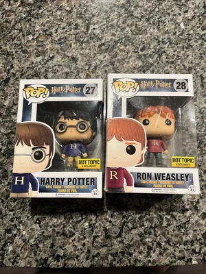 $66 • Buy Harry Potter #27 & Ron Weasley #28 Christmas Sweater Funko Pop! Vinyl Figures
