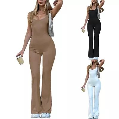 Fashion Women Jumpsuit Playsuit Sleeveless Soft Trousers Comfort Elastic • $14.61