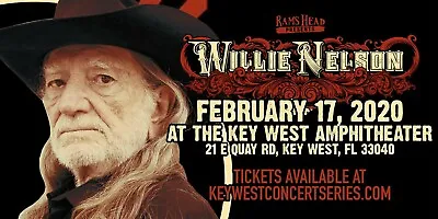 WILLIE NELSON 2020 KEY WEST CONCERT TOUR POSTER - Country Music Legend • $17.41