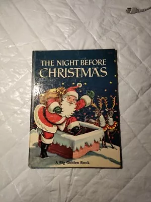 The Night Before Christmas Vintage BIG Golden Book 1979 16th HC Printing • $15