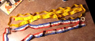 Vintage Lot 2 Fabric Sewing Measuring Tapes Ruler 60” & Red White Blue 36  • $5.99