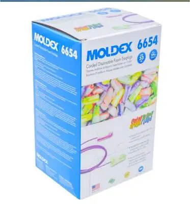 Moldex Sparkplugs 6654 - Corded Ear Plugs - 102550 Or 100 Pairs. Freeshipping • $8.99