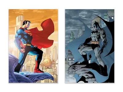 Jim Lee Batman 608 + Superman 204 Print Matched SET Bottleneck Gallery BNG Mondo • $299.99