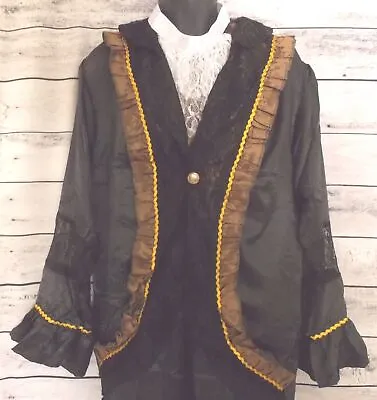 Medieval Renaissance Man Costume Party Cosplay Halloween Steampunk Adult Jacket • $32.39