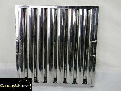 Canopy Grease Baffle Filter Stainless Steel For Kitchen Extraction Hood 495x495 • £27.50