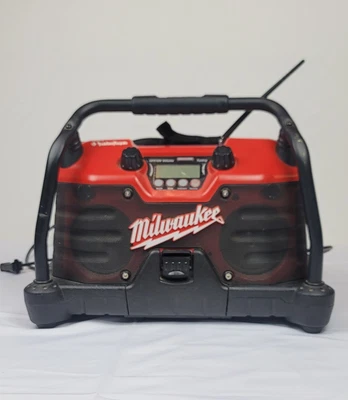 $95 • Buy Milwaukee Heavy Duty Job Site Radio Rockford Fosgate AM FM AUX Clock 49-24-0280