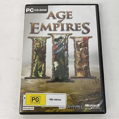 Age Of Empires III PC Game Manual 3 Discs 2005 VGC AC202GM1 • $9.95