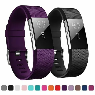 $5.22 • Buy For FITBIT CHARGE 2 Strap Replacement Wrist Band Wristband Metal Buckle