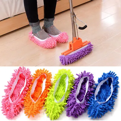 Dust Mop Slippers Lazy Floor Polishing Cleaning Socks Shoes Student Secret Santa • $3.35