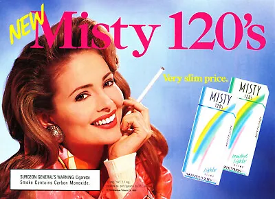 Misty Cigarette Ad #9 Rare 1993 Vintage Out Of Print  • $9.99