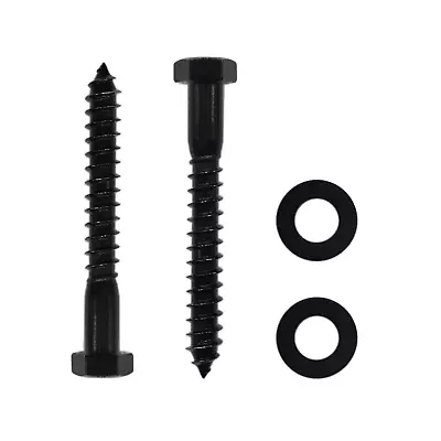 10PCS Stainless Steel Black Lag Bolts 3/8  X 3  Hex Lag Screws Washers Included • $25.47